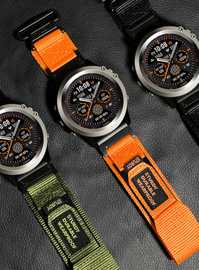 适用佳明GarminFenix8/7X/6X/5/Forerunner945/965飞耐时尼龙表带