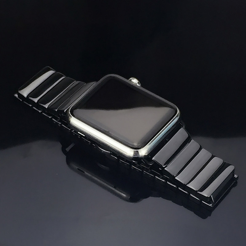适用苹果手表applewatch11一株陶瓷Ultra3表带iwatch10链式SE腕带