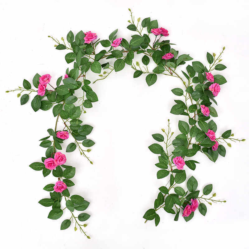 仿真玫瑰花藤空调管道墙面遮挡