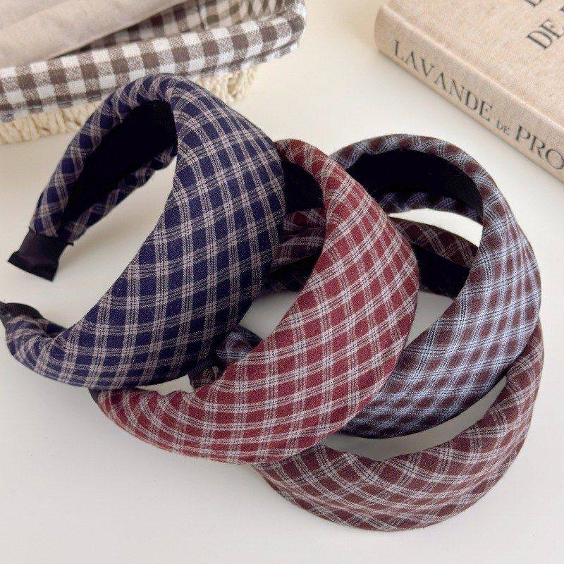 复古格纹加厚加宽发箍女2025新款高级感高颅顶海绵头箍秋冬发饰潮,美发护发/假发,假发发箍,淘宝优惠券,粉丝福利购,淘宝优惠卷