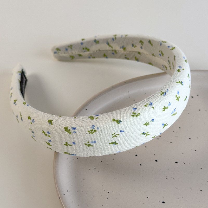 难哄章若楠同款蓝色碎花发箍高颅顶发饰头饰2025年春夏新款甜美女