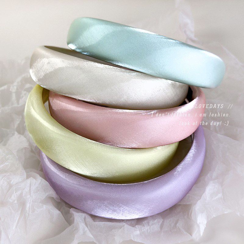 春夏新款珠光缎面发箍质感一绝高级感高颅顶宽边甜美气质发箍头箍