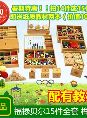 正品福氏福禄贝尔 GABE 恩物15件全套 榉木早教教具专业版