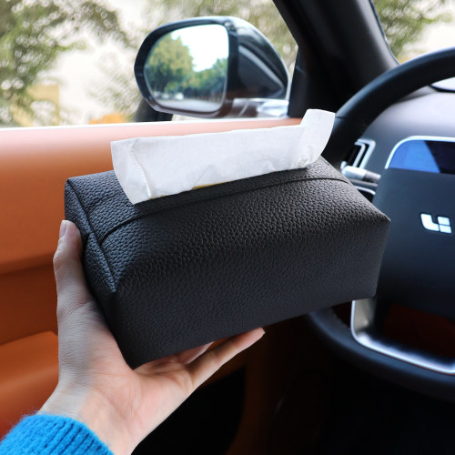 车载纸巾盒高档车内简约抽纸盒