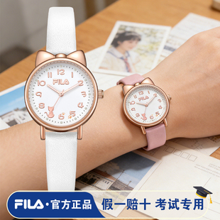 FILA斐乐手表女学生可爱猫耳石英表初高中考试专用2026年新款 礼物