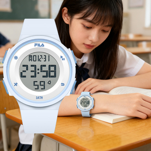 FILA斐乐手表女初高中大学生运动计时电子腕表女朋友生日送礼6557