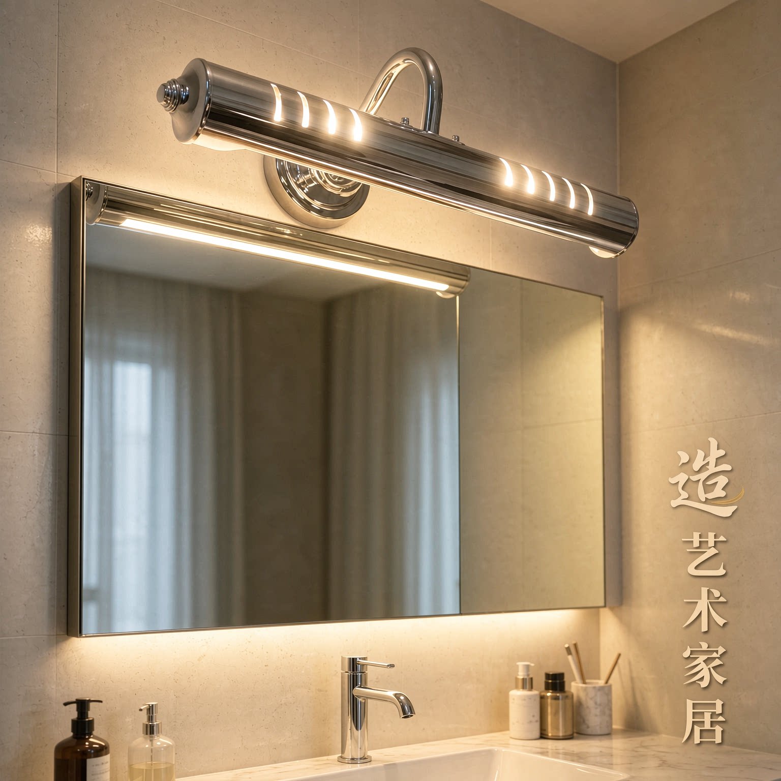 复古工业风LOFT壁画镜前灯