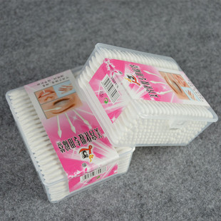 100支 双头化妆棉签美容工具上妆卸妆多用一头圆一头尖 200支盒装