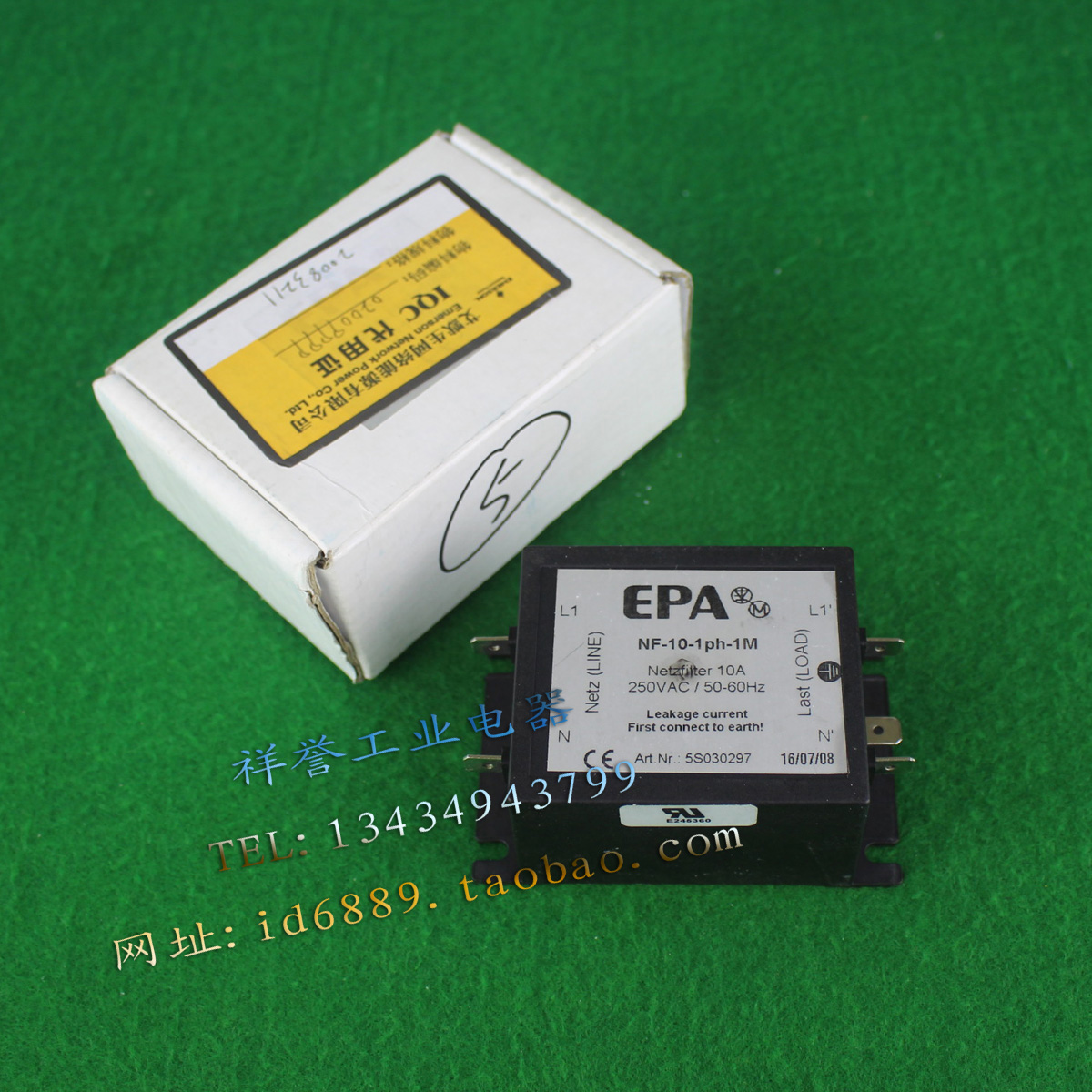 原装  EPA  NF-10-1PH-1M  10A  电源滤波器