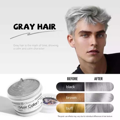 One-time Molding Paste temporary hair color wax men dye mud