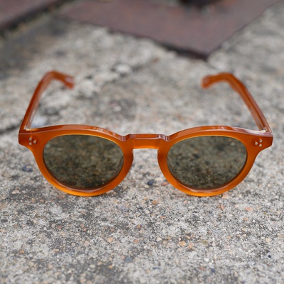YR橙色复古板材墨镜潮流感