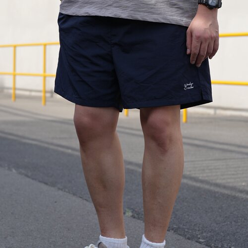 YR26SS 日系宽松休闲尼龙防水抗皱沙滩刺绣抽绳短裤