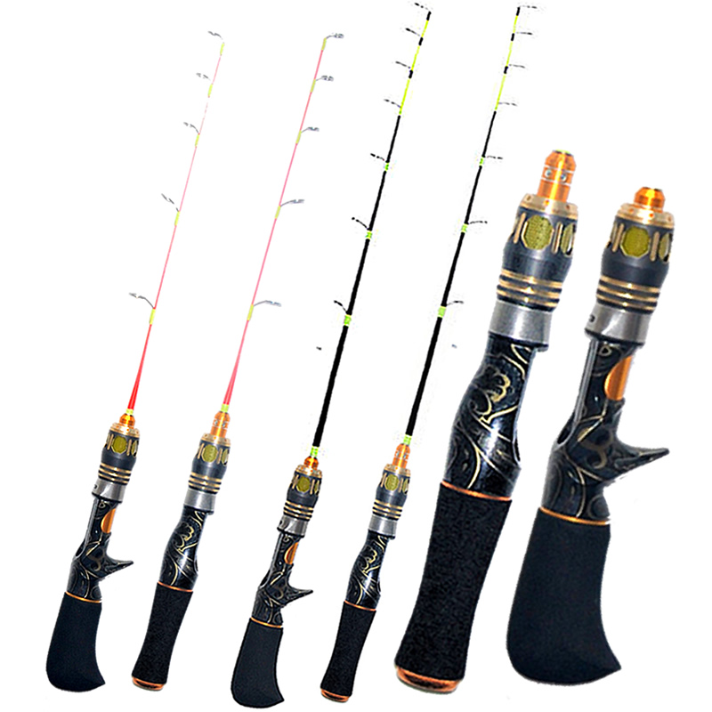 软尾实心扁稍冰钓竿大导环