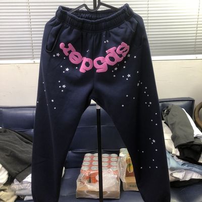 Sp5der 555555 Atlanta Pink Hoodie pants蜘蛛网帽衫卫衣长裤 潮