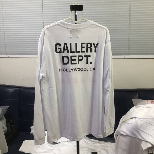 Gallery Dept 美式潮牌秋季宽松字母高街潮流圆领长袖T恤打底衫男