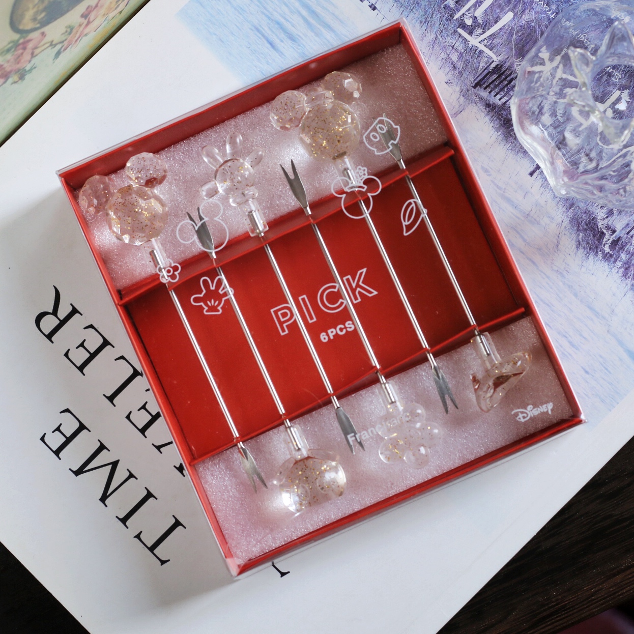 日本米奇不锈钢水果叉francfranc