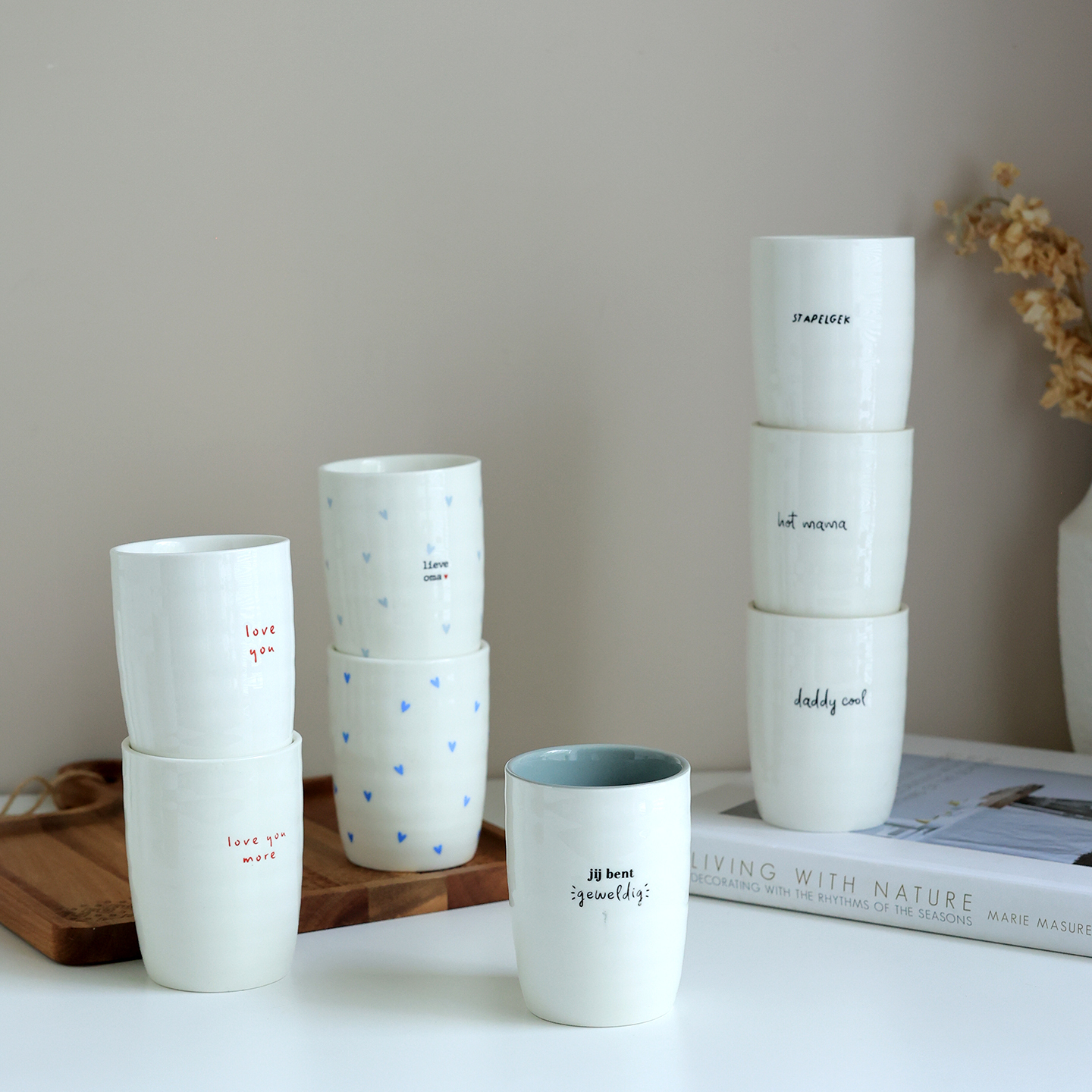 陶瓷高温釉下彩手握杯美式咖啡杯