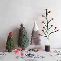 [梦田良品 zakka手工毛毡圣诞树摆件/家居装饰/节庆软装/拍摄道具]