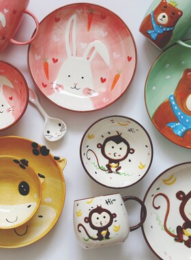 【梦田良品】新款陶瓷猴子马克杯