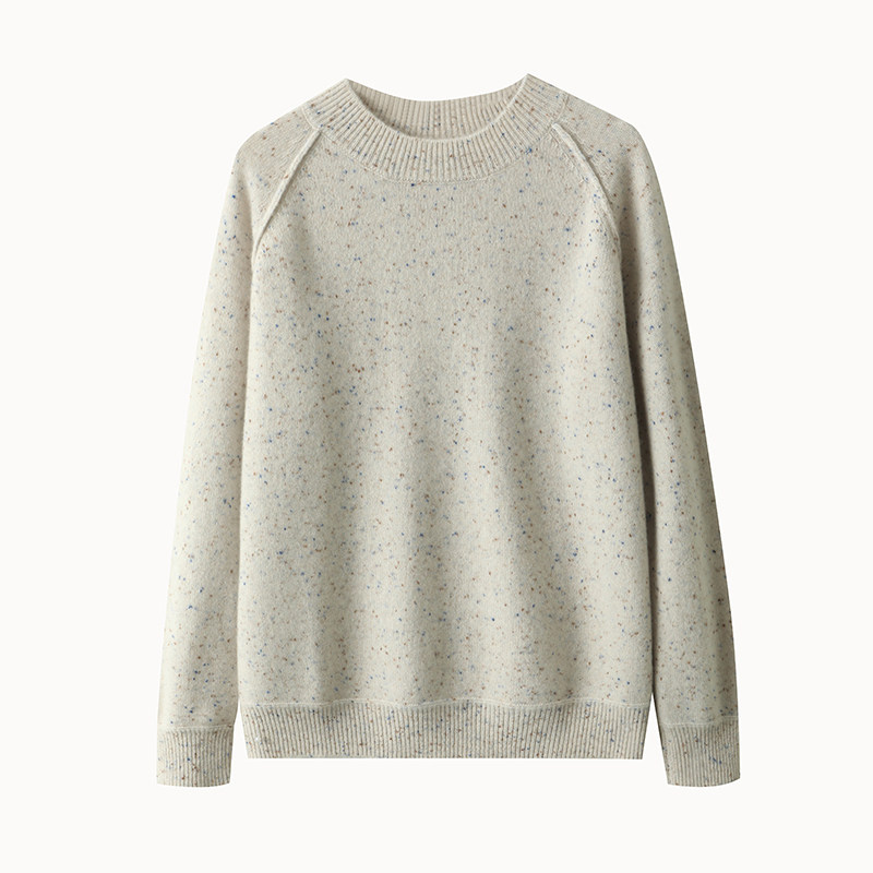 2025秋冬新款女羊绒衫100纯羊绒圆领羊绒上衣点子纱加厚羊绒毛衣,女装/女士精品,羊绒衫,淘宝优惠券,粉丝福利购,淘宝优惠卷