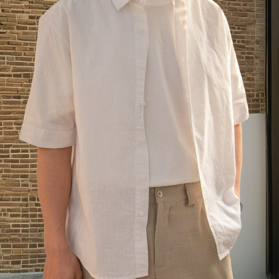 【岩染】复古纯棉仿麻日系复古轻熟风春季休闲色织衬衣宽松上衣,男装,衬衫,淘宝优惠券,粉丝福利购,淘宝优惠卷