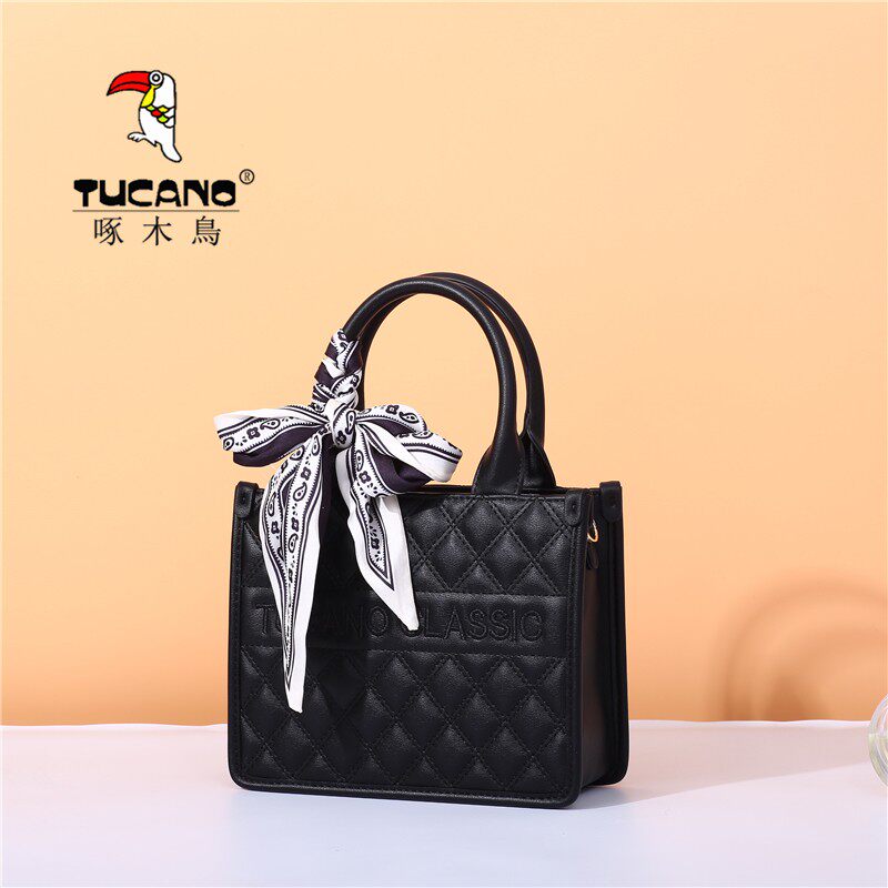 啄木鸟女包丝巾菱格戴妃包2025新款手提包专柜正品春单肩斜挎包潮