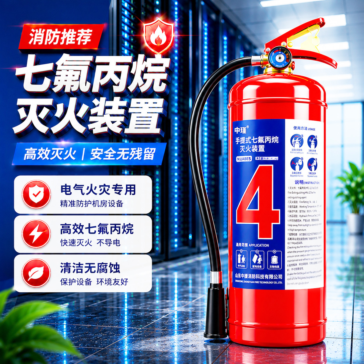 【机房推荐】七氟丙烷灭火装置