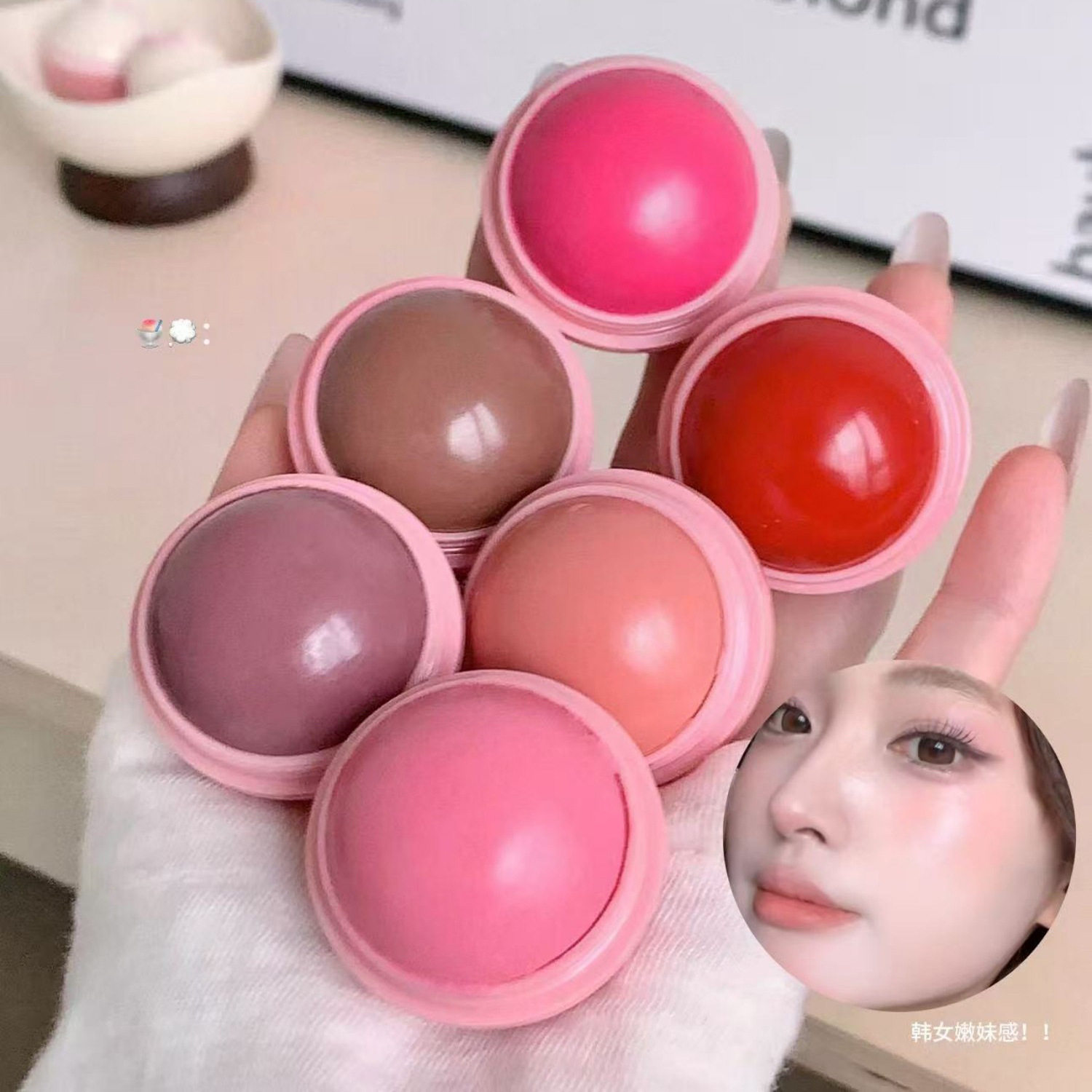 SHAQINUO透肤光泽腮红球自然红润细腻融肤伪素颜显色修容平价彩妆,彩妆/香水/美妆工具,腮红/胭脂,淘宝优惠券,粉丝福利购,淘宝优惠卷