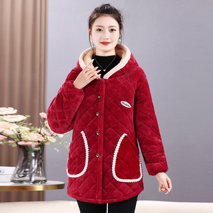 小个子罩衣女短款冬季加绒棉袄围裙时尚保暖加厚护衣大人长袖冬天