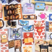 好玩便签纸素材本书写纸玩趣小机关折叠日系复古周末特调手帐素材