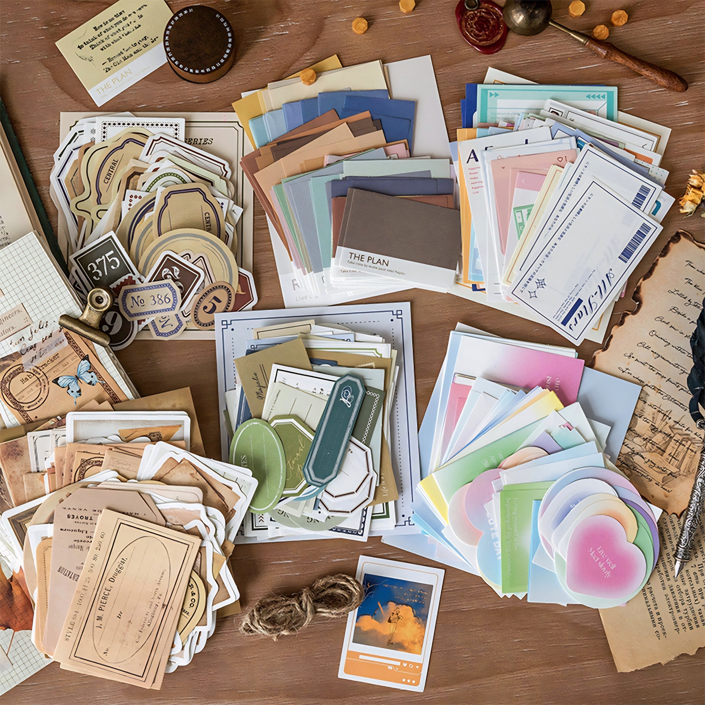 复古便签纸ins风手帐素材