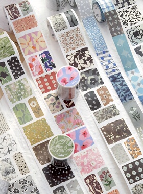 暮光空山织语膜切手帐和纸胶带日系昭和色系拼贴基础手账装饰贴纸