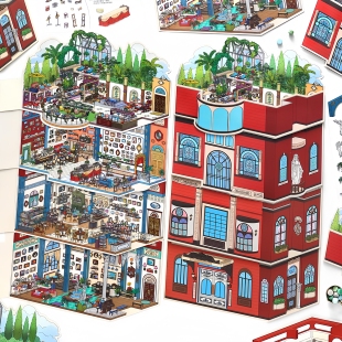 infeelme今日营业中33.0立体我的小屋场景微缩英菲造景贴纸大号