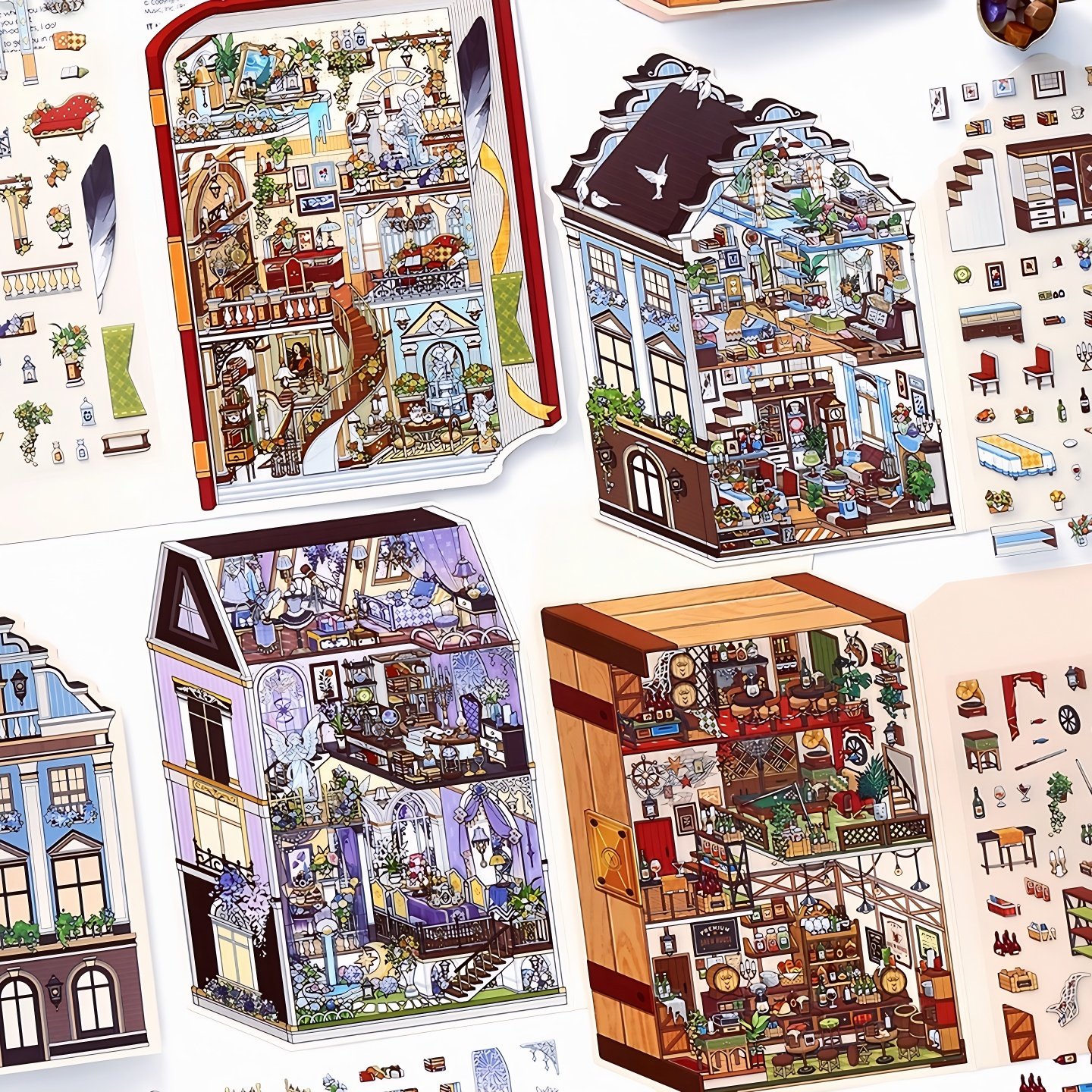 infeelme立体我的小屋19.0第十九弹场景微缩英菲翻盖造景贴纸大号,文具电教/文化用品/商务用品,贴纸/立体贴纸,淘宝优惠券,粉丝福利购,淘宝优惠卷