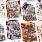 infeelme立体我 小屋19.0第十九弹场景微缩英菲翻盖造景贴纸大号