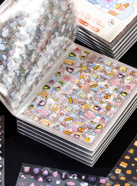 迷你deco贴纸本可爱美甲小鼻嘎pet贴纸手帐素材diy指甲装饰小图案