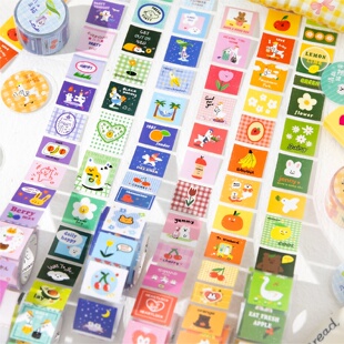 涂鸦喵喵云合成纸闪砂模切手帐胶带可爱卡通标签手账素材装饰贴纸