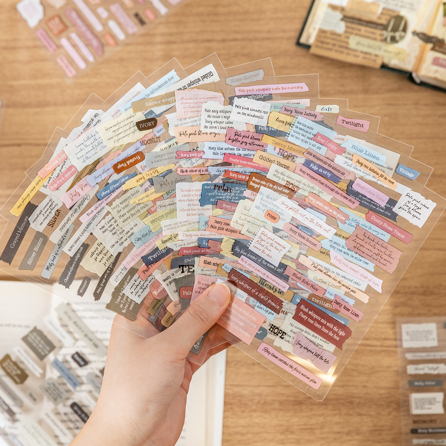 语闲文字复古絮语集pet透明英文手帐贴纸字素手账素材装饰diy贴画,文具电教/文化用品/商务用品,贴纸/立体贴纸,淘宝优惠券,粉丝福利购,淘宝优惠卷