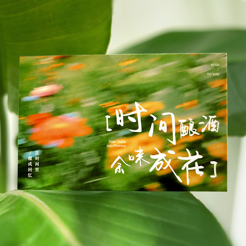 信的恋人将沿途寄给你明信片ins风文艺自然风景旅行贺卡留言卡片