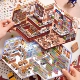 芯陌造景贴纸大号店铺经营码 货收纳微缩场景立体小屋场景diy贴画