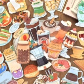 新鲜卖场第十一弹好玩便签纸创意小机关折叠日系复古手帐素材贴纸