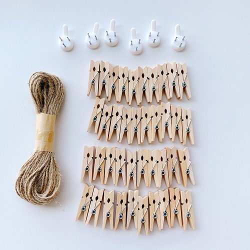 照片夹照片墙展示墙木头小夹子