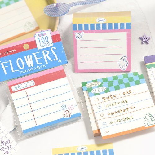 NOTE FOR彩色入侵计划便签本小本子清单计划打卡手帐记事便签纸