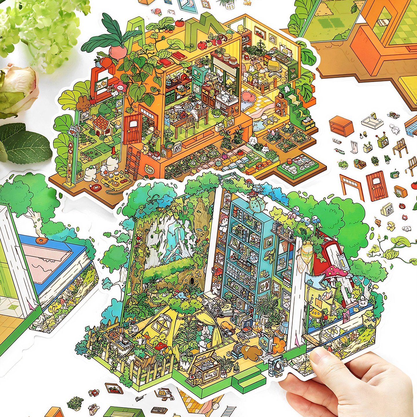 infeelme我的小屋第二十一弹造景贴纸可爱diy手工微缩场景贴画,文具电教/文化用品/商务用品,贴纸/立体贴纸,淘宝优惠券,粉丝福利购,淘宝优惠卷