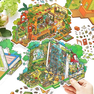 infeelme我的小屋第二十一弹造景贴纸可爱diy手工微缩场景贴画