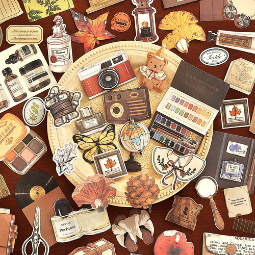 新鲜卖场第十弹时间行者好玩便签纸小机关折叠日系复古手帐素材