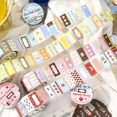 午茶乐章可书写模切手帐胶带排废标签索引ins韩系手账diy装 饰贴纸