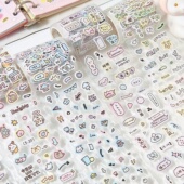 彩糖甜心可爱字素模切排废胶带韩系deco涂鸦diy咕卡手帐贴纸ins