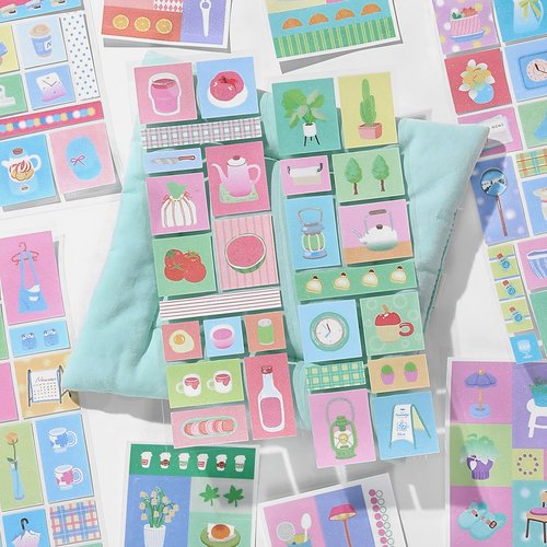 infeelme春日颂歌长条手帐胶带韩系ins标签手账素材装饰贴纸