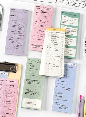 papermore生活进度便签纸本ins计划打卡清单时间轴手帐便条文具